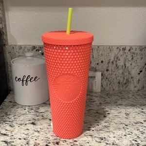 Coral Studded Starbucks cup 2022